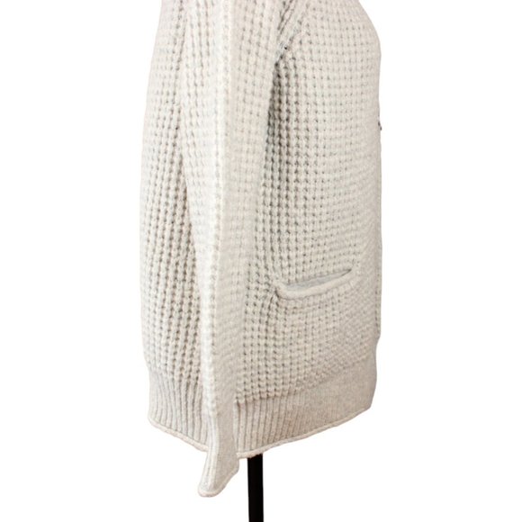 Wilfred Free Waffle Knit Cardigan Alpaca Medium Zipper Front Long Sleeves CA287 - Picture 6 of 9